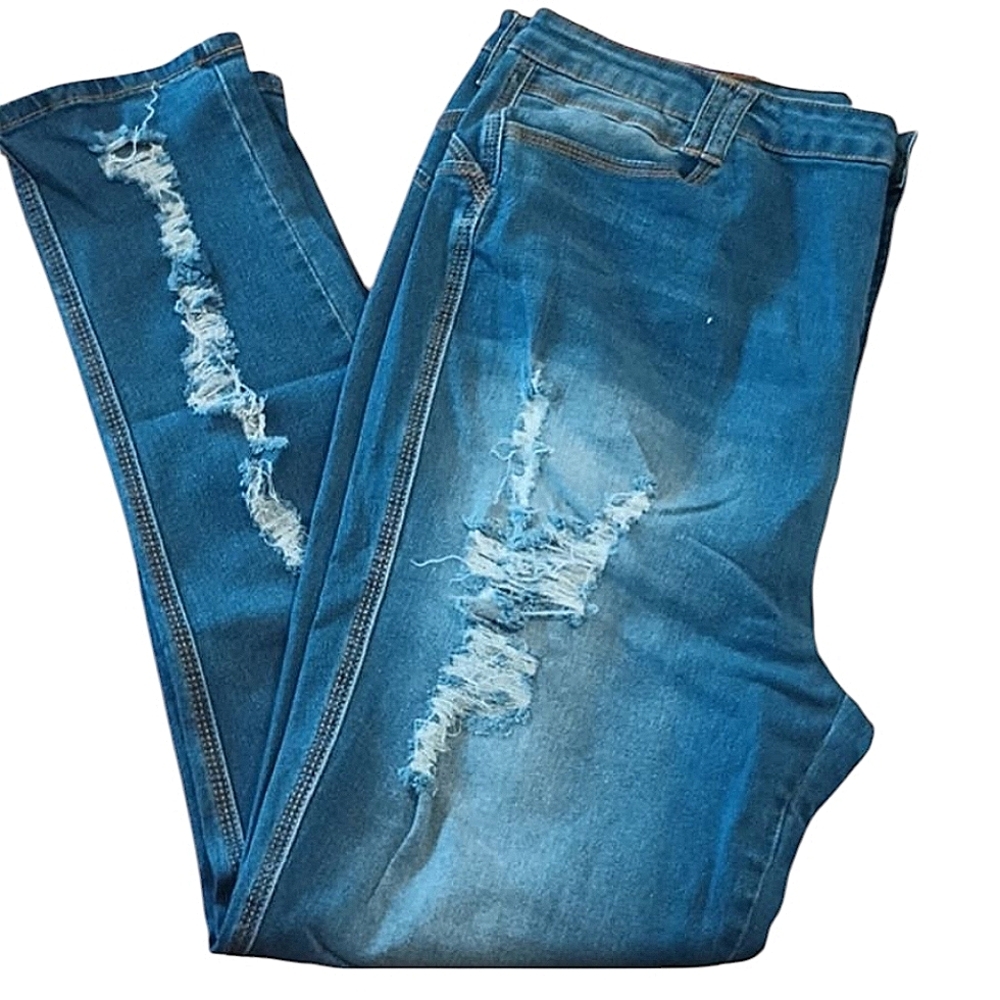 FLAMINGO Distressed High Rise Jeans Size XXXL - 3X